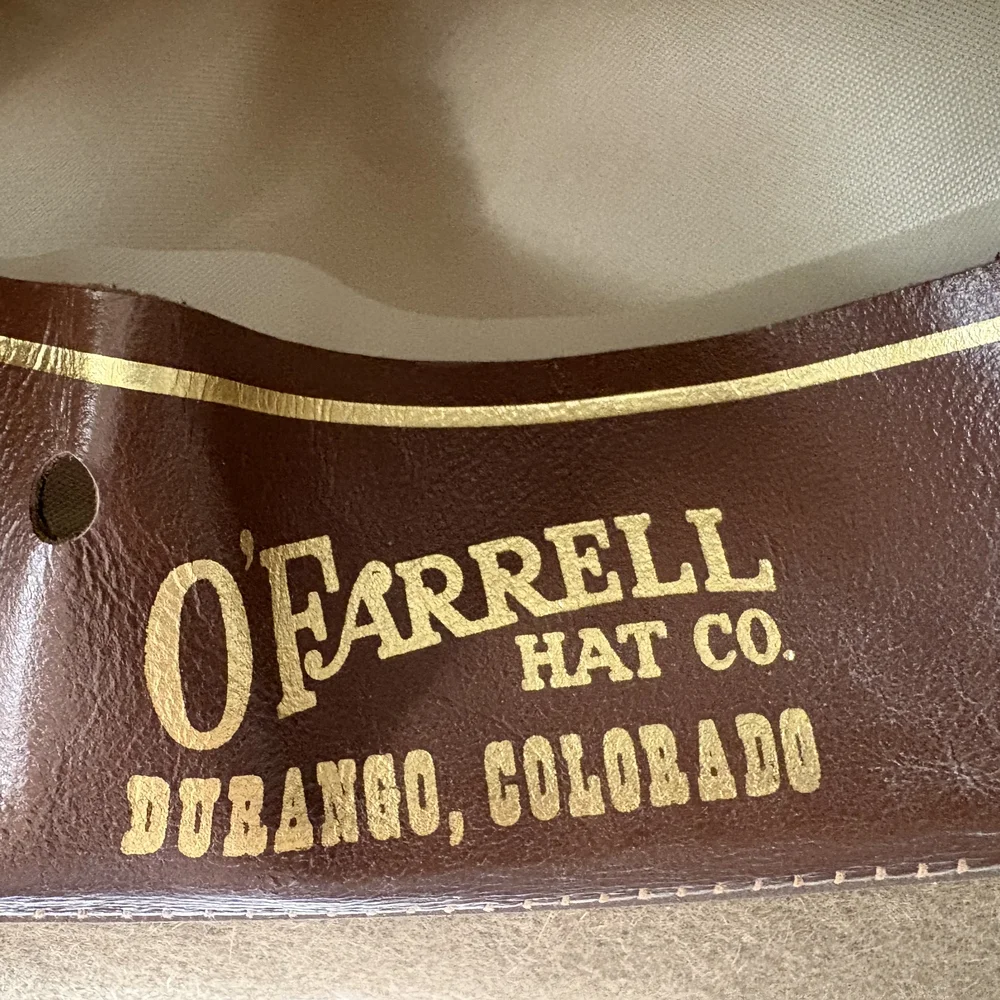 O'Farrell Brown Cowboy Hat with Black Braided Band, Size Small, 6.5-7 - Picture 5 of 13